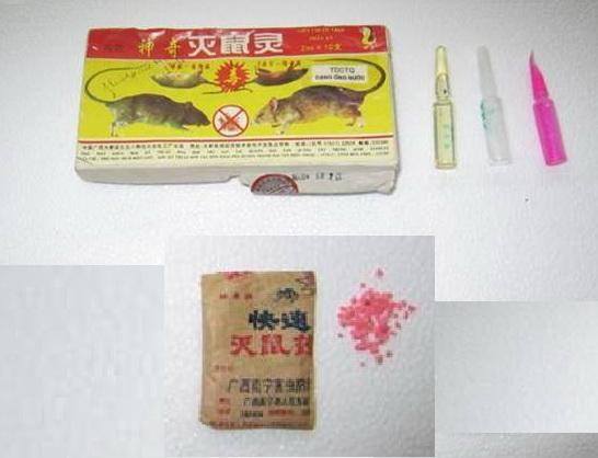 Một số sản phẩm hóa chất diệt chuột loại natri fluoroacetat và natri fluoroacetamid từ Trung Quốc